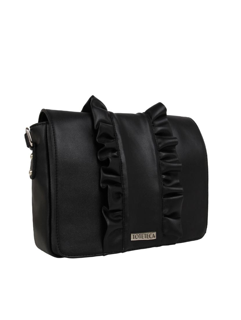 black leatherette (pu) regular sling bag - 15797748 - Zoom Image - 4