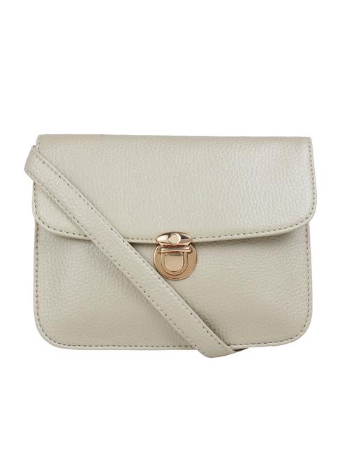 white leatherette (pu) regular sling bag - 15797759 - Very Small Image - 1