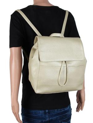 white leatherette (pu) fashion backpack - 15797782 - Standard Image - 5