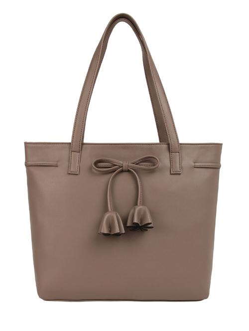 brown leatherette (pu) regular handbag - 15797811 - Standard Image - 1
