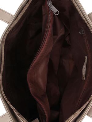 brown leatherette (pu) regular handbag - 15797811 - Standard Image - 3