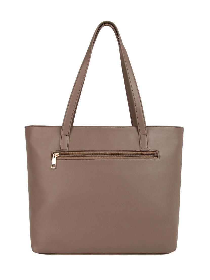 brown leatherette (pu) regular handbag - 15797811 - Zoom Image - 2
