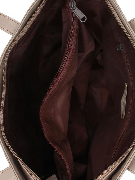 brown leatherette (pu) regular handbag - 15797811 - Zoom Image - 3