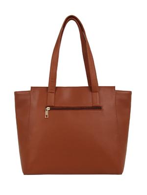 tan leatherette (pu) regular handbag - 15797823 - Standard Image - 2
