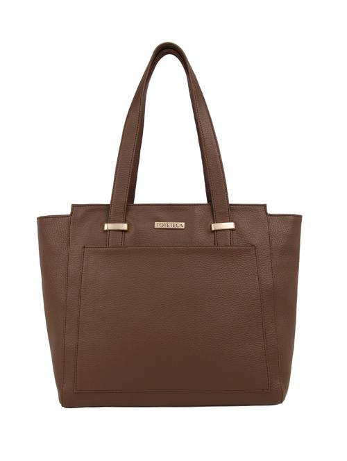 brown leatherette (pu) regular handbag - 15797825 - Standard Image - 1