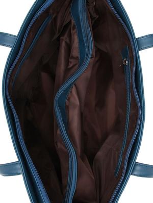 blue leatherette (pu) regular handbag - 15797834 - Standard Image - 3