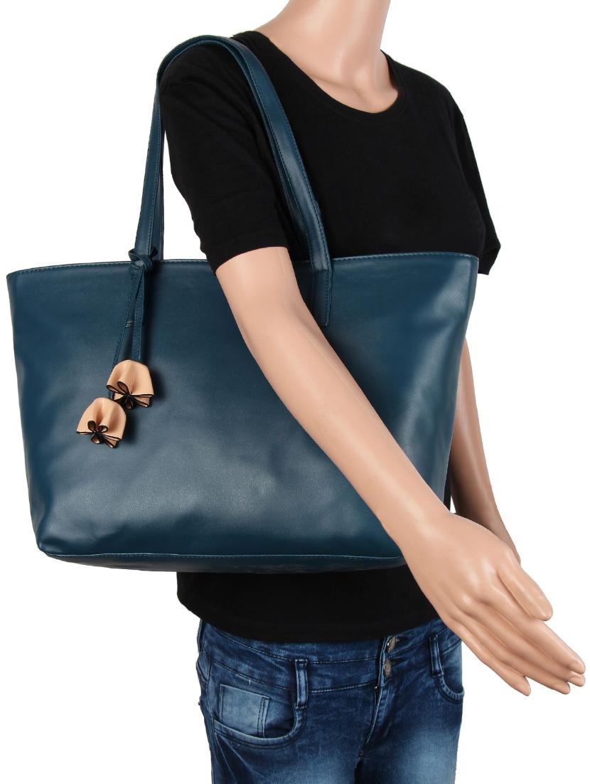 blue leatherette (pu) regular handbag - 15797834 - Zoom Image - 5