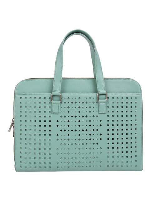 blue leatherette (pu) laptop bag - 15797852 - Standard Image - 1