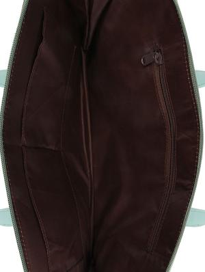 blue leatherette (pu) laptop bag - 15797852 - Standard Image - 3