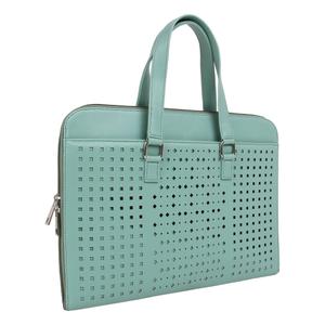 blue leatherette (pu) laptop bag - 15797852 - Standard Image - 4