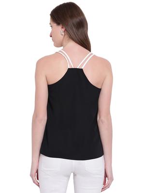 contrast paneled twin strapped top - 15797948 - Standard Image - 3