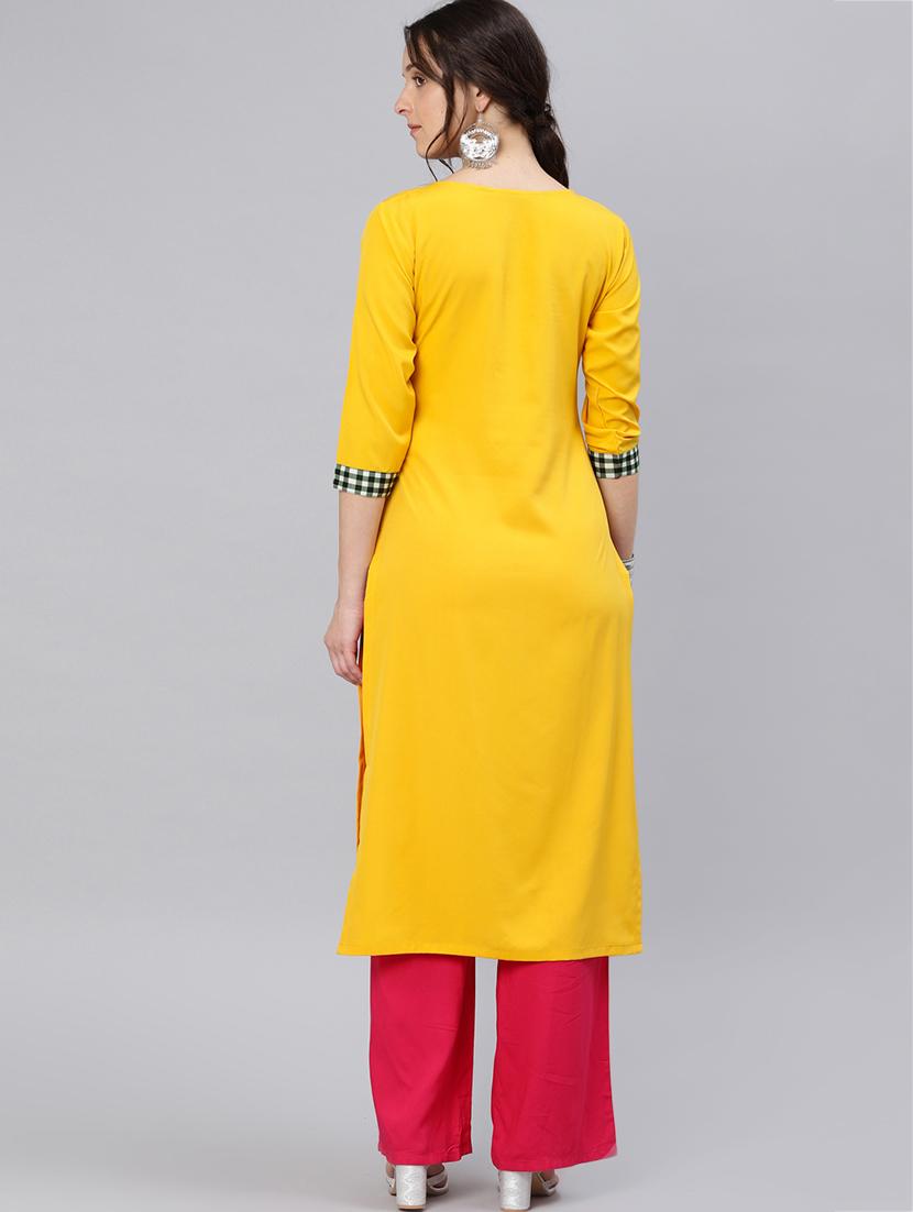 straight checkered kurta - 15797949 - Zoom Image - 3