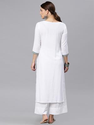 printed straight kurta - 15797954 - Standard Image - 3