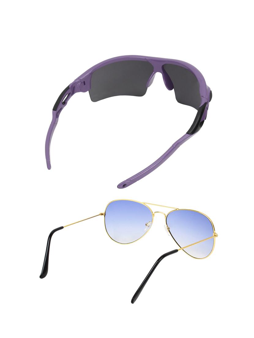 combo of 2 wrap-around & aviator sunglasses- abcom3453 - 15798163 - Zoom Image - 3