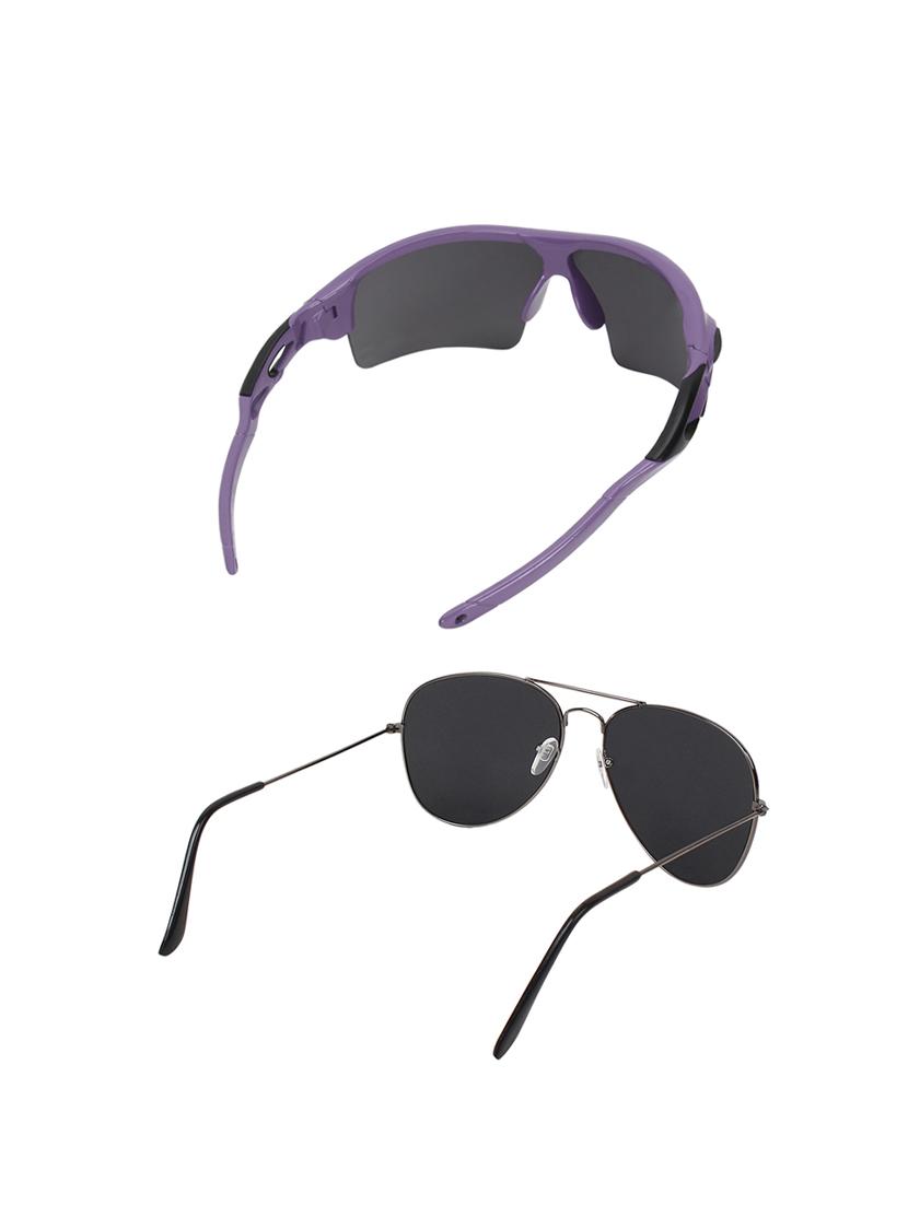 combo of 2 wrap-around & aviator sunglasses- abcom3464 - 15798174 - Zoom Image - 3