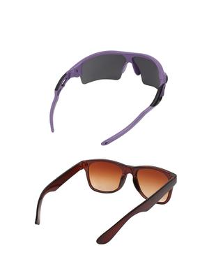 combo of 2 wrap-around & wayfarer sunglasses- abcom3467 - 15798177 - Standard Image - 3