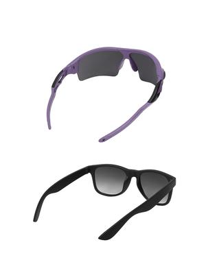 combo of 2 wrap-around & wayfarer sunglasses- abcom3468 - 15798178 - Standard Image - 3