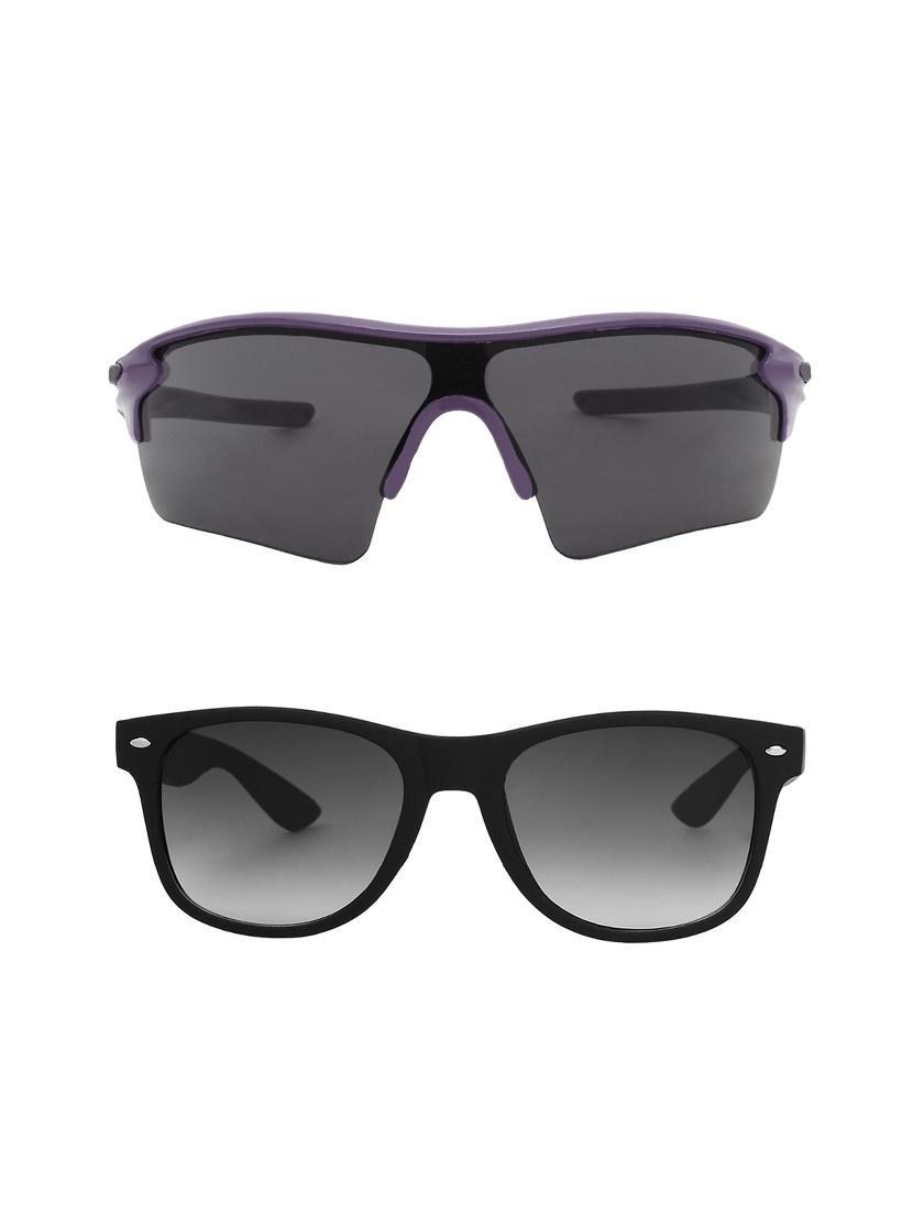 combo of 2 wrap-around & wayfarer sunglasses- abcom3468 - 15798178 - Zoom Image - 1