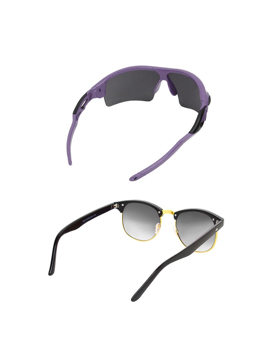 combo of 2 wrap-around & clubmaster sunglasses- abcom3470 - 15798180 - Zoom Image - 3