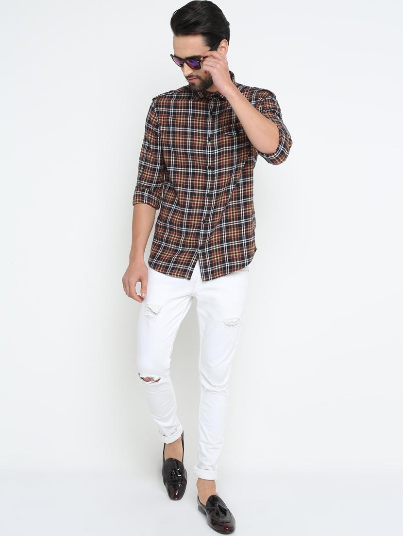 multicolor checkered casual shirt - 15798386 - Zoom Image - 4