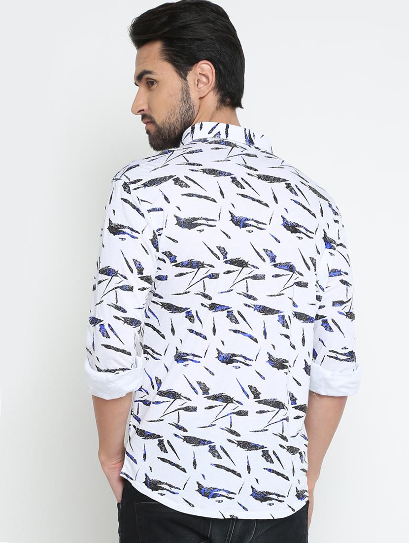 white printed casual shirt - 15798389 - Zoom Image - 3