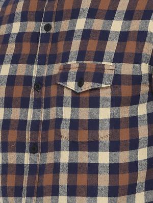 brown checkered casual shirt - 15798390 - Standard Image - 5