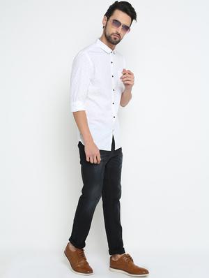 white cotton casual shirt - 15798394 - Standard Image - 4