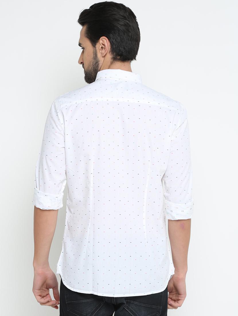 white cotton casual shirt - 15798394 - Zoom Image - 3
