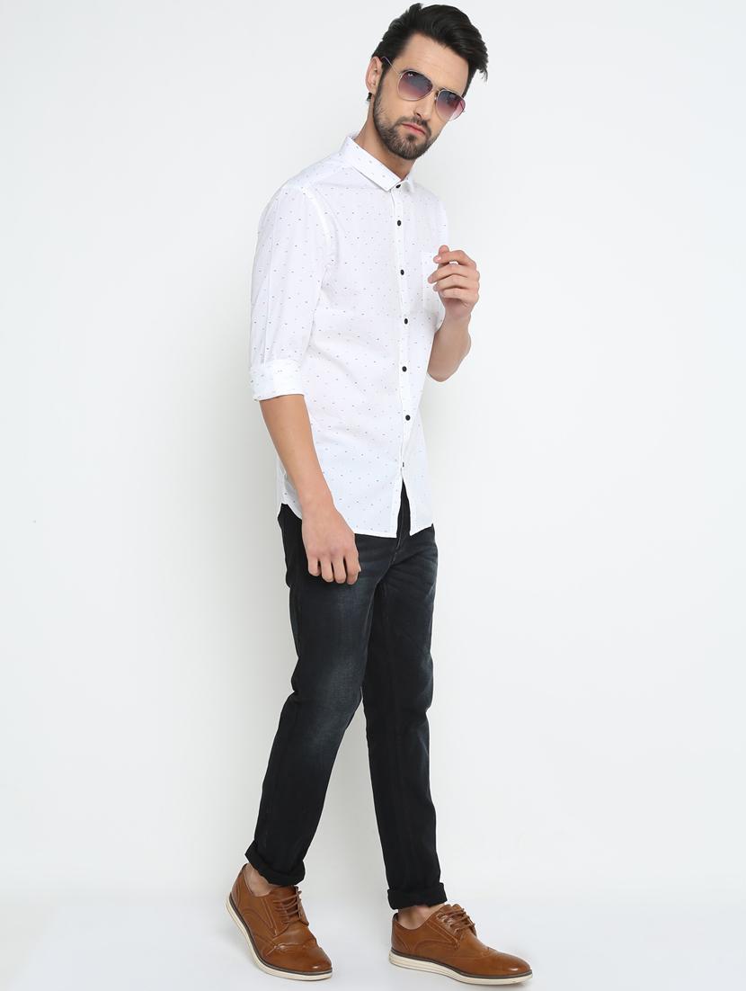 white cotton casual shirt - 15798394 - Zoom Image - 4
