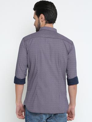 blue printed casual shirt - 15798395 - Standard Image - 3