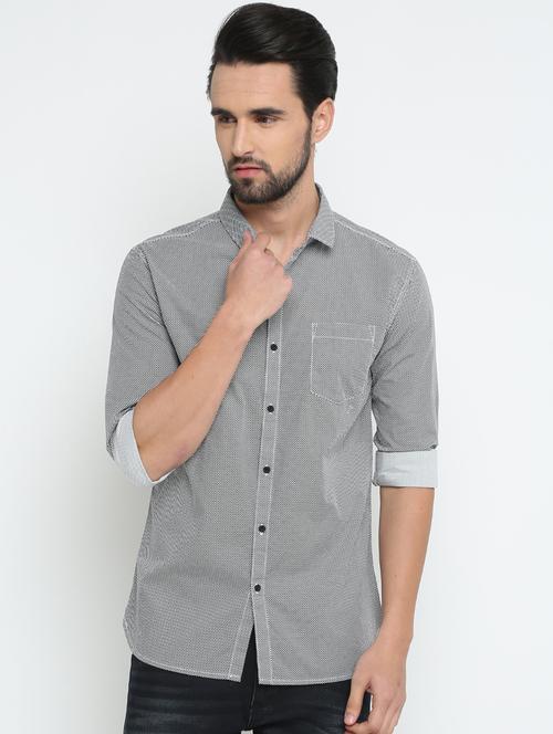 black cotton casual shirt - 15798397 - Standard Image - 1