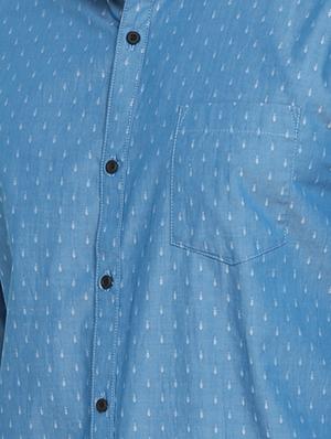 blue cotton casual shirt - 15798398 - Standard Image - 5