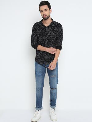 black printed casual shirt - 15798402 - Standard Image - 4