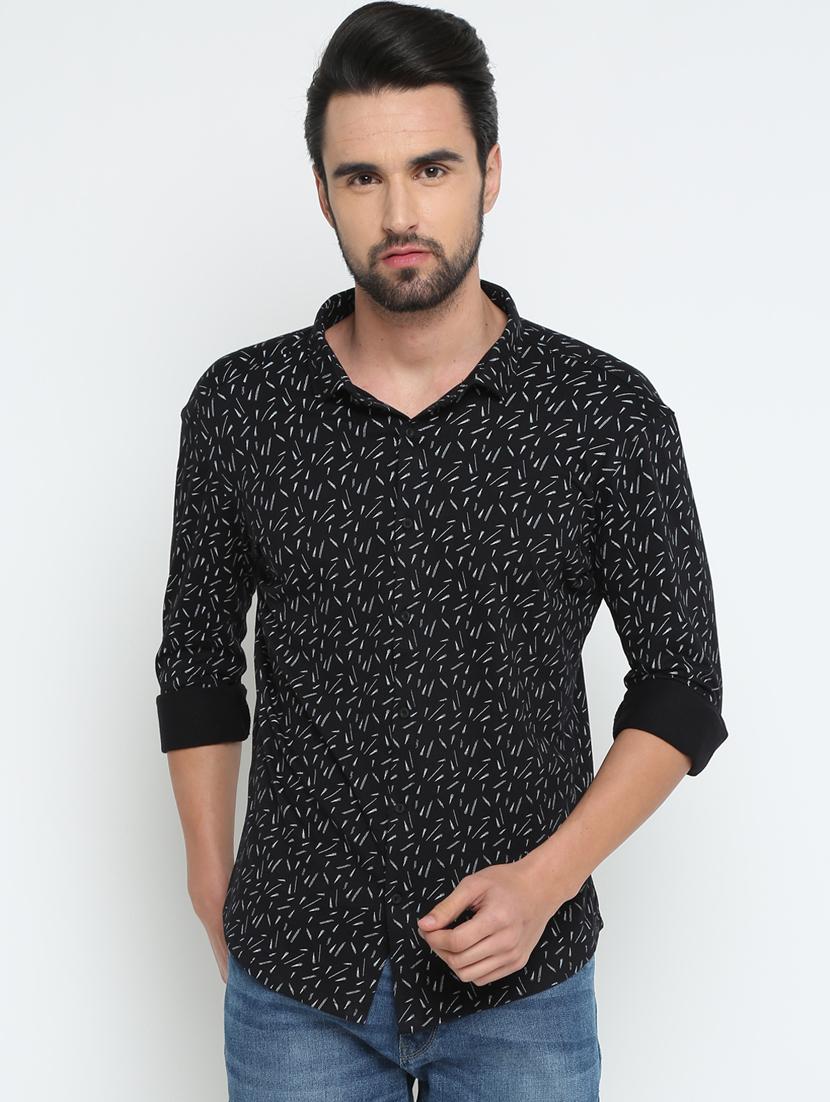black printed casual shirt - 15798402 - Zoom Image - 1