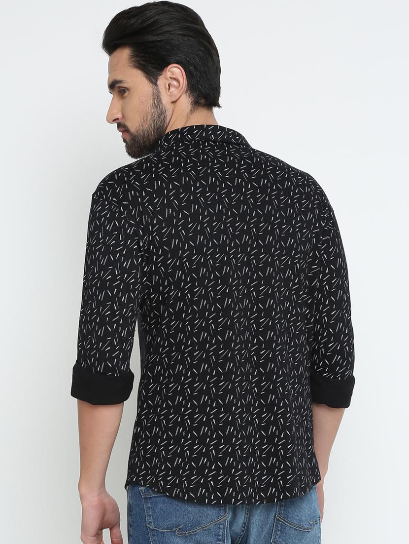 black printed casual shirt - 15798402 - Zoom Image - 3