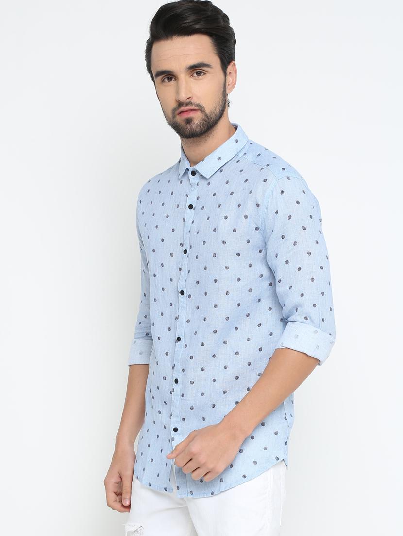 blue printed casual shirt - 15798403 - Zoom Image - 2