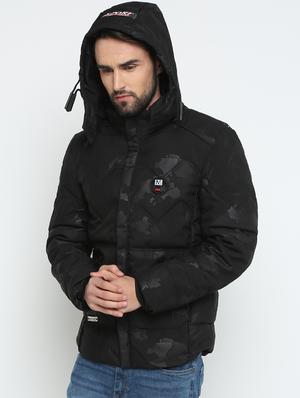 black polyester casual jacket - 15798438 - Standard Image - 2