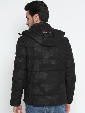 black polyester casual jacket - 15798438 - Standard Image - 3