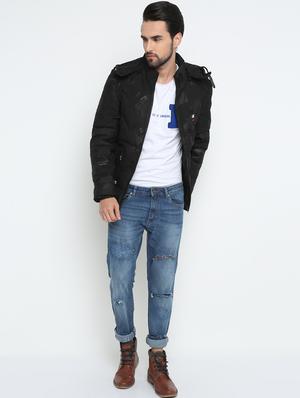 black polyester casual jacket - 15798438 - Standard Image - 4
