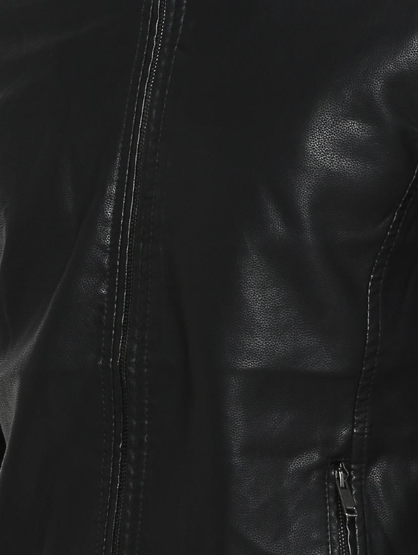 black solid biker jacket - 15798455 - Zoom Image - 5