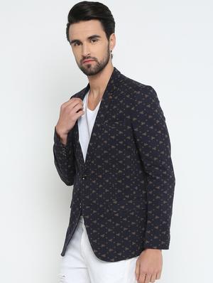 black cotton casual blazer - 15798470 - Standard Image - 2