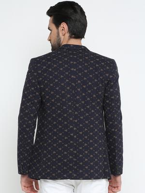 black cotton casual blazer - 15798470 - Standard Image - 3