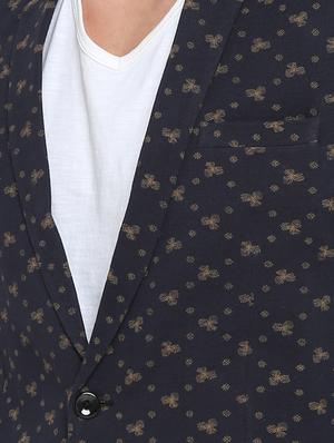 black cotton casual blazer - 15798470 - Standard Image - 5