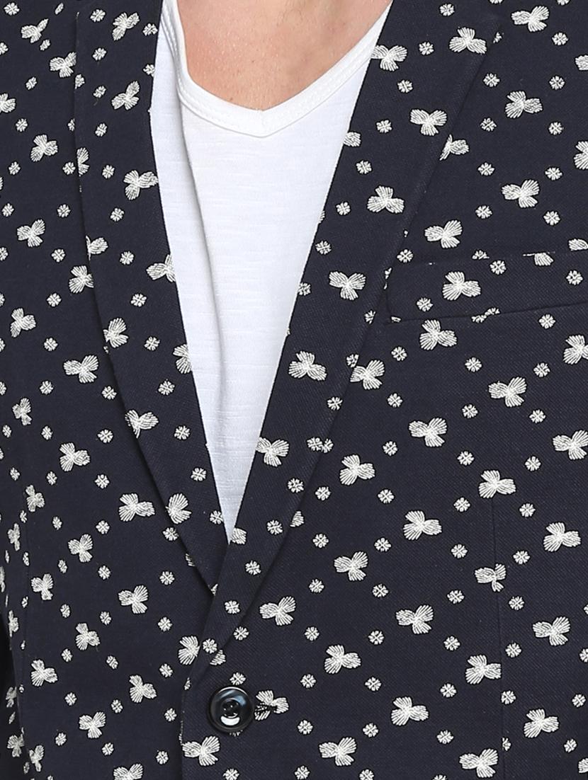 navy blue cotton casual blazer - 15798471 - Zoom Image - 5
