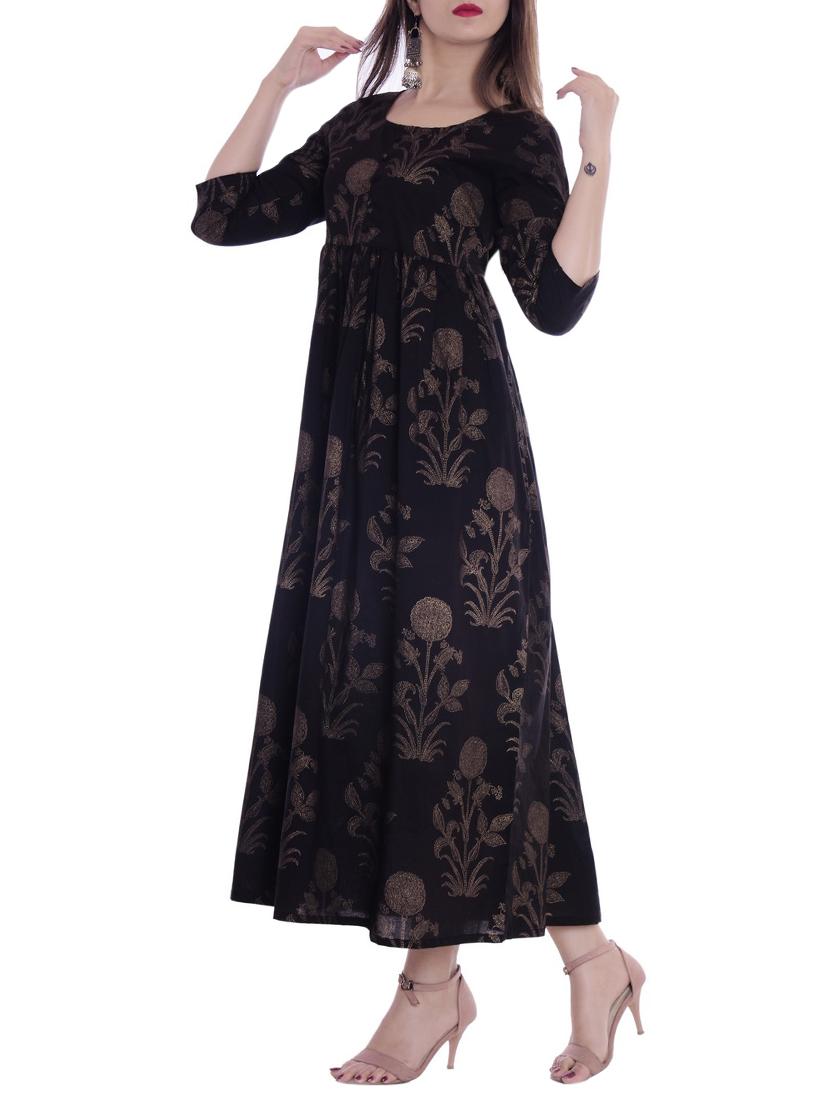 printed flared kurta - 15798497 - Zoom Image - 2