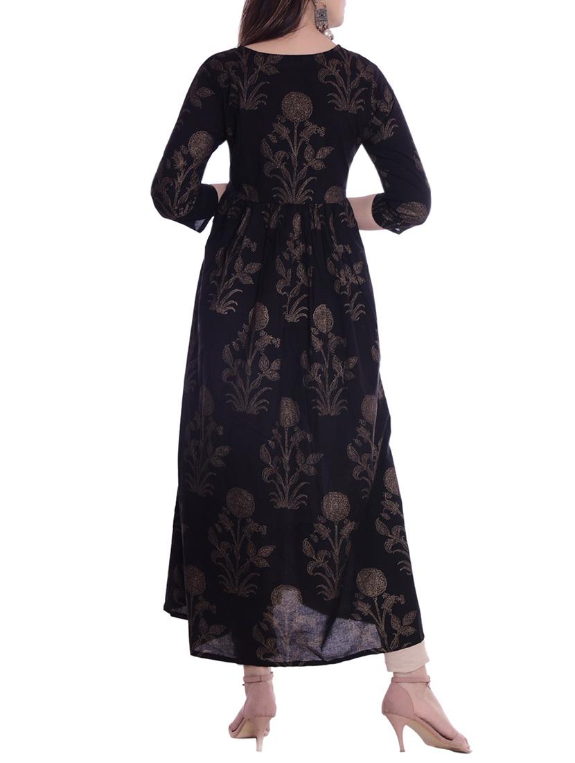 printed flared kurta - 15798497 - Zoom Image - 3