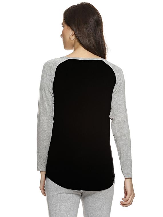 raglan sleeved graphic print tee - 15798772 - Zoom Image - 3