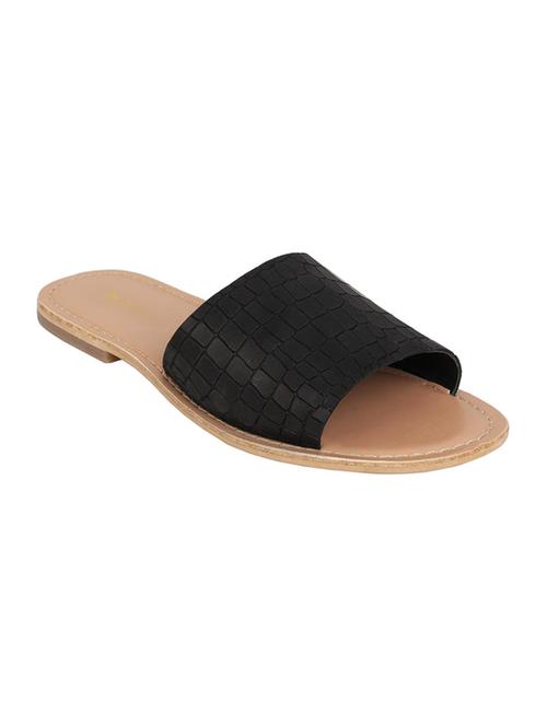 black slip on sandals - 15798872 - Standard Image - 1