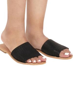 black slip on sandals - 15798872 - Standard Image - 2