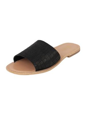 black slip on sandals - 15798872 - Standard Image - 3